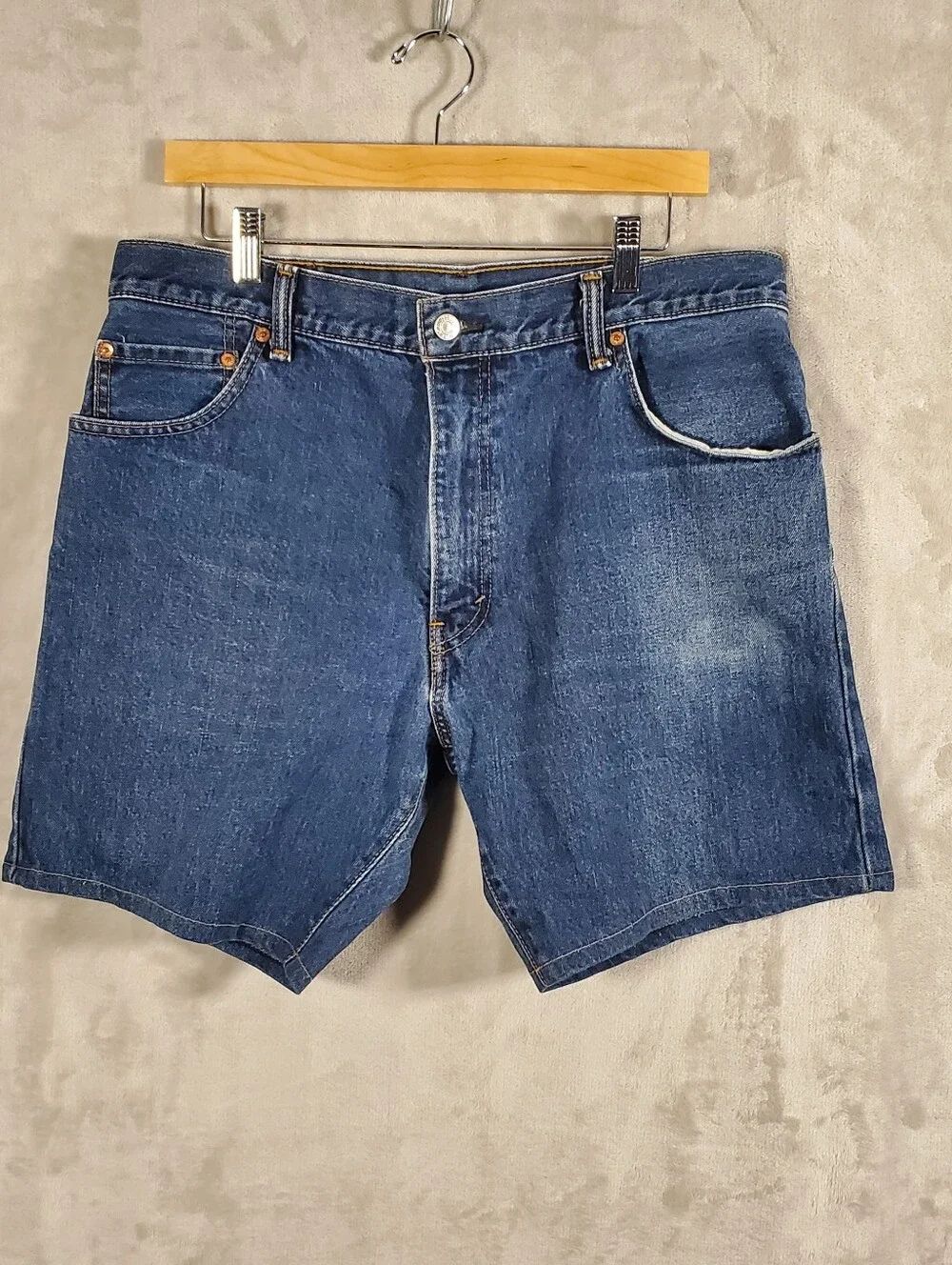 Levi's 517 Men's W36 Dark Wash Denim Jean Shorts Y2K Western Workwear Vintage